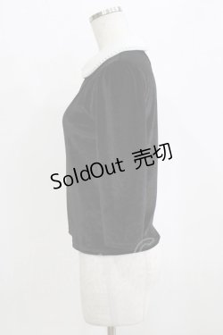 画像2: evelyn / バイカラーベロアトップス Free ブラック H-26-02-08-048-LO-TO-NS-ZH