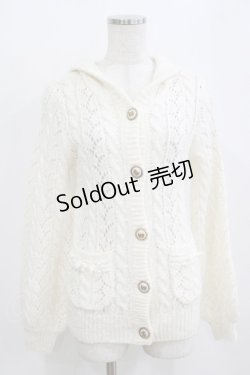 画像1: LIZ LISA / フードニットカーディガン Free オフ H-26-02-08-049-LO-TO-NS-ZH