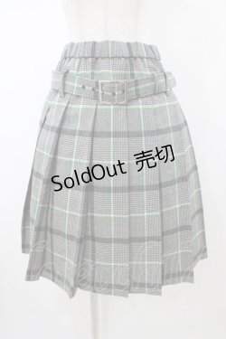 画像1: Jane Marple / ブリティッシュチェックプリーツスカート  monotone H-26-02-08-1035-JM-SK-KB-ZH
