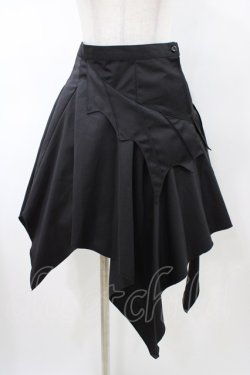 画像1: BPN / コウモリイレギュラースカート  ブラック H-26-02-08-1037-GO-SK-KB-ZH