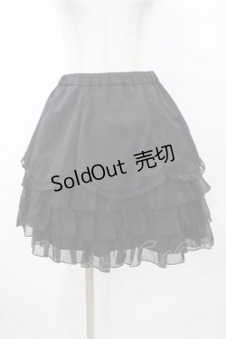 画像1: PEACE NOW / スカラップフリルスカート  ブラック H-26-02-08-1039-PU-SK-KB-ZH