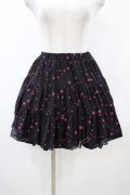 PEACE NOW / スターシフォンティアードスカート  ブラック×ピンク H-26-02-08-1041-PU-SK-KB-ZH