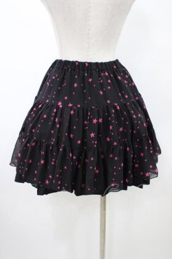 画像2: PEACE NOW / スターシフォンティアードスカート  ブラック×ピンク H-26-02-08-1041-PU-SK-KB-ZH