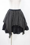 PEACE NOW / イレギュラーフリルスカート  ブラック H-26-02-08-1043-PU-SK-KB-ZH