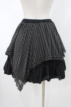 画像2: PEACE NOW / イレギュラーフリルスカート  ブラック H-26-02-08-1043-PU-SK-KB-ZH