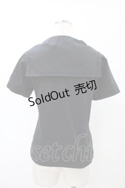 画像2: PEACE NOW / エビィちゃん刺繍セーラーブラウス  ブラック H-26-02-08-1046-PU-BL-KB-ZH