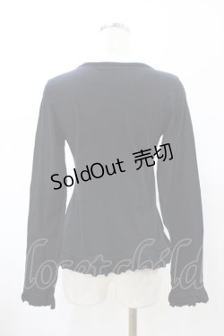 画像2: PUTUMAYO / 裾フリルプリントカットソー  ブラック H-26-02-08-1048-PT-TO-KB-ZH