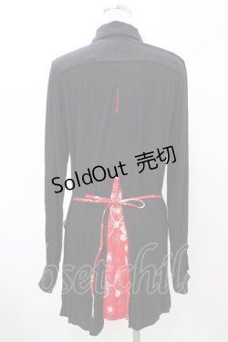 画像2: gouk / 和柄切替カットソーロングシャツ  ブラック H-26-02-08-1049-GO-BL-KB-ZH
