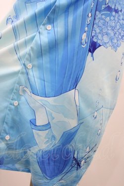 画像3: ililil / 雨と紫陽花と少女開襟シャツ  白 H-26-02-08-1059-PU-BL-KB-ZH