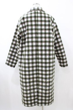 画像2: merry jenny / MIXチェックテーラードロングコート  グリーン H-26-02-08-1061-LO-CO-KB-ZH