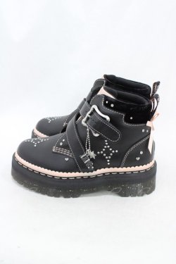 画像2: Dr.Martens （Getta Grip） / CAITIEストラップブーツ UK5(約24cm) 黒×パウダーピンク H-26-02-08-1001-PU-SH-AK-ZH