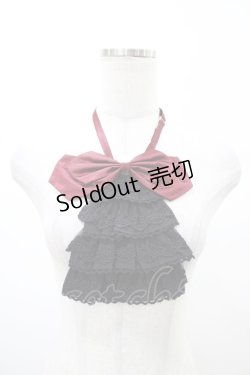 画像1: PUTUMAYO / ジャボ付リボン  ブラック×ワイン H-26-02-08-1007-PT-ZA-KB-ZH