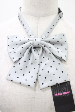 画像2: PEACE NOW / リボンタイ  グレー/ドット H-26-02-08-1010-PU-ZA-KB-ZH