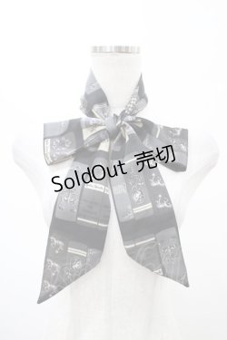 画像1: Jane Marple / Agatha’s libraryスカーフ  チャコールグレー H-26-02-08-1021-JM-ZA-KB-ZH