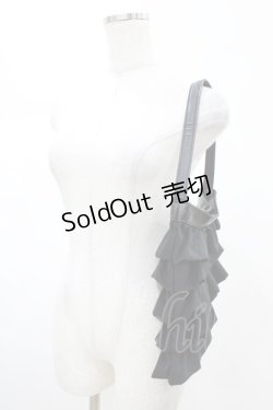 画像2: BPN / フリルハンドバッグ  ブラック H-26-02-08-1024-GO-BG-KB-ZH