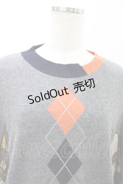 画像4: Jane Marple Dans Le Salon / Schiele's landscapesトロンプルイユドレス  サンドベージュ×ミックスグレー H-26-02-08-1031-JM-OP-KB-ZH