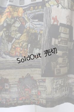 画像5: Jane Marple Dans Le Salon / Schiele's landscapesトロンプルイユドレス  サンドベージュ×ミックスグレー H-26-02-08-1031-JM-OP-KB-ZH