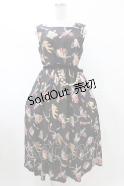 画像1: Jane Marple / The toy boxスクエアドレス  ブラック H-26-02-08-1032-JM-OP-KB-ZH