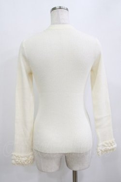 画像3: axes femme / パール使いニット M オフ H-26-02-08-051-AX-TO-NS-ZH