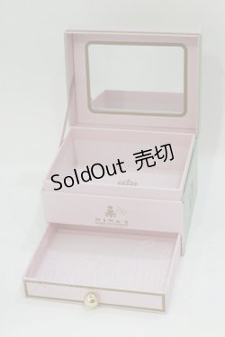 画像2: m petit by misako / ミラー付き収納ボックス(小物ケース)  ピンク H-26-02-08-063-LO-ZA-NS-ZH