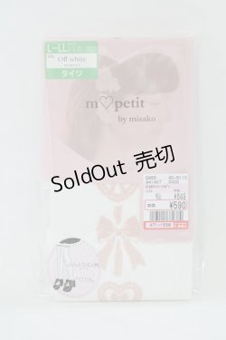 画像1: m petit by misako / ECAMタイツハートリボン L~LL オフ/ピンク H-26-02-08-067-LO-ZA-NS-ZH