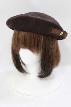 画像1: m petit by misako / NINA`SAMカメオベレー  ブラウン H-26-02-08-084-LO-AC-NS-ZH