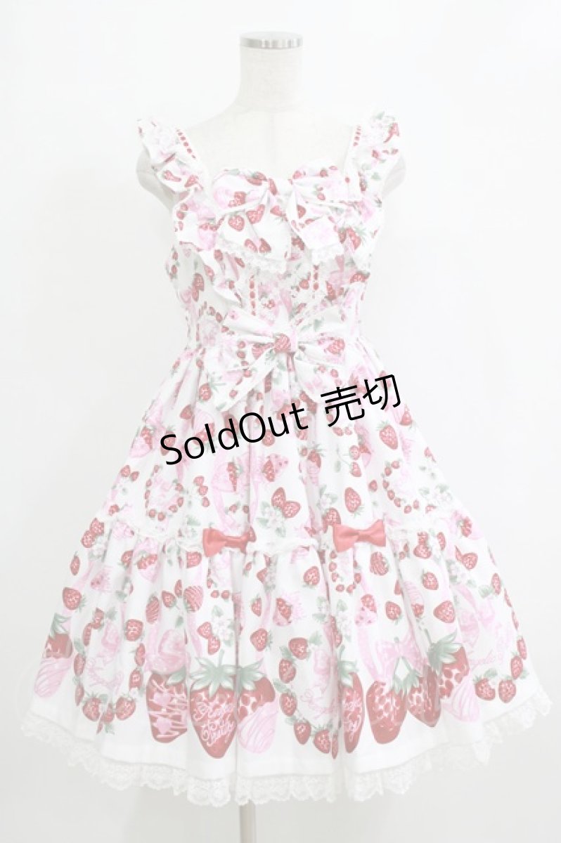 画像1: Angelic Pretty / おめかしBerryジャンパースカート Free オフ H-26-02-08-007-AP-OP-NS-ZH (1)