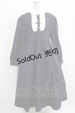 画像1: virally / 星名桜子/クラシックリボンワンピース 3L ネイビー H-26-02-08-008-PU-OP-NS-ZH