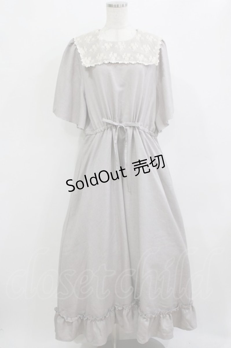 画像1: m petit by misako / TT*AOKレースセーラーワンピース 3L グレー H-26-02-08-013-LO-OP-NS-ZH (1)