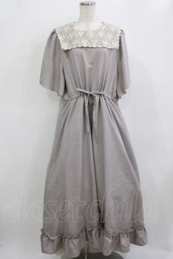 画像1: m petit by misako / TT*AOKレースセーラーワンピース 3L グレー H-26-02-08-013-LO-OP-NS-ZH