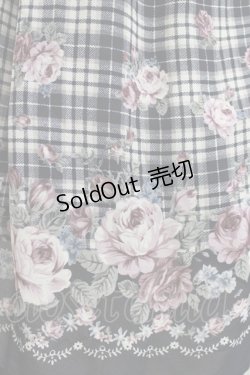 画像4: axes femme / フラワー×チェックワンピース M ネイビー H-26-02-08-014-AX-OP-YZ-ZH