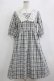画像1: Fi.n.t / レース衿チェックワンピース Free L/BLUE H-26-02-08-015-CA-OP-NS-ZH (1)