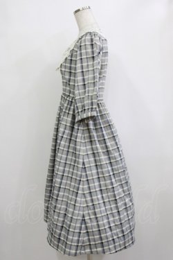 画像2: Fi.n.t / レース衿チェックワンピース Free L/BLUE H-26-02-08-015-CA-OP-NS-ZH