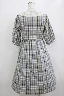 画像3: Fi.n.t / レース衿チェックワンピース Free L/BLUE H-26-02-08-015-CA-OP-NS-ZH