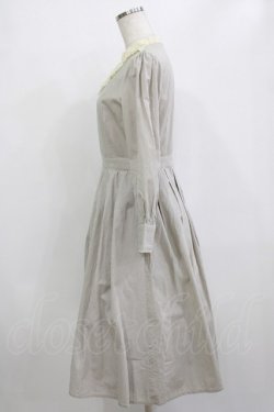 画像2: an another angelus / レースヨークストライプロングワンピース Free グレー H-26-02-08-016-CA-OP-NS-ZH