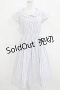 F&A / フレンチスリーブストライプシャツワンピース Free OFF×NAVY H-26-02-08-017-LO-OP-NS-ZH