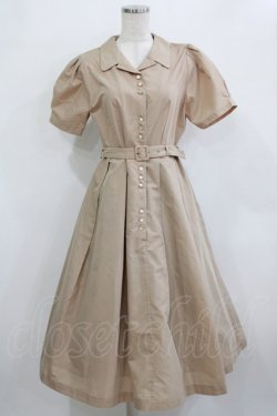 画像1: an another angelus / レトロ釦使い開衿シャツワンピース Free BEIGE H-26-02-08-018-CA-OP-NS-ZH