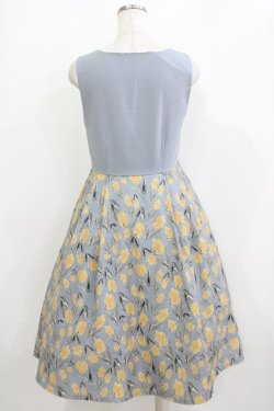 画像3: Fi.n.t / 刺繍入りチューリップ柄ジャンパースカート Free SAX H-26-02-08-021-CA-OP-NS-ZH