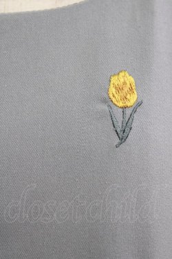 画像5: Fi.n.t / 刺繍入りチューリップ柄ジャンパースカート Free SAX H-26-02-08-021-CA-OP-NS-ZH