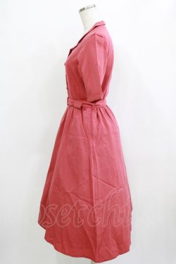 画像2: an another angelus / レトロ変型開衿ワンピース Free CORAL RED H-26-02-08-022-CA-OP-NS-ZH