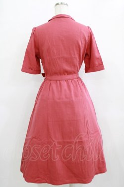 画像3: an another angelus / レトロ変型開衿ワンピース Free CORAL RED H-26-02-08-022-CA-OP-NS-ZH