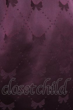 画像3: Cherirulu Chocola / リボン柄ジャンパースカート L ボルドー H-26-02-09-038-0-OP-NS-ZH