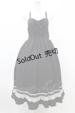 画像1: axes femme POETIQUE / フリルデザインキャミワンピース M ブラック H-26-02-09-040-AX-OP-NS-ZH