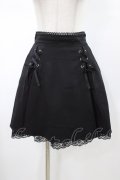 DearMyLove / 大きめリボンレース切替スカート M ブラック H-26-02-09-045-EL-SK-NS-ZH