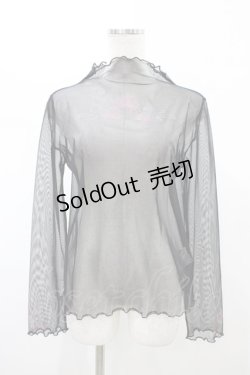 画像1: axes femme / 彼岸花PTシアートップス Free ブラック H-26-02-09-047-AX-TO-NS-ZH