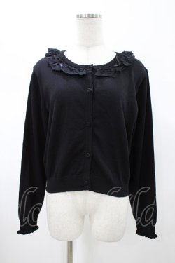 画像1: m petit by misako / TT*AOKフリルニットCD LL ブラック H-26-02-09-049-LO-TO-NS-ZH