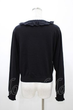 画像2: m petit by misako / TT*AOKフリルニットCD LL ブラック H-26-02-09-049-LO-TO-NS-ZH