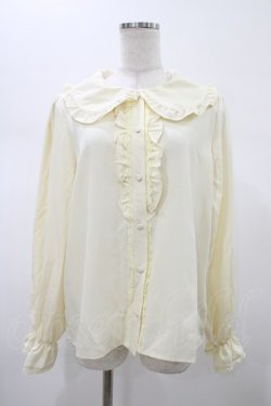 画像1: m petit by misako / AM マルエリフリルブラウス LL 生成り H-26-02-09-051-LO-BL-NS-ZH