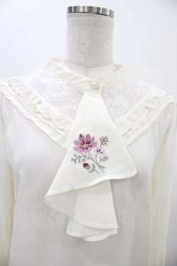 画像3: axes femme / コスモス刺繍ブラウスプルオーバー Free 生成り H-26-02-09-054-AX-BL-NS-ZH