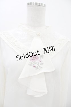 画像3: axes femme / コスモス刺繍ブラウスプルオーバー Free 生成り H-26-02-09-054-AX-BL-NS-ZH